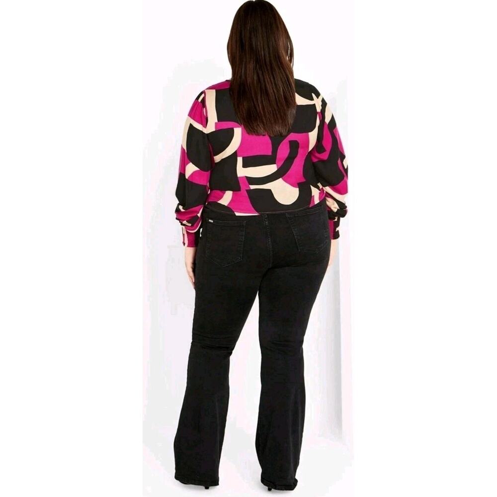 Avenue Blouse Women's Plus Size Daisy Long Sleeve Top Size 16 - Picture 4 of 8